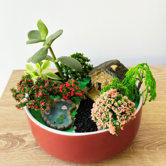 Декоративный сельский домик из полистоуна для мини-сада, флорариума, микроландшафта, моделирования, миниатюры Маленька 2 Одесса