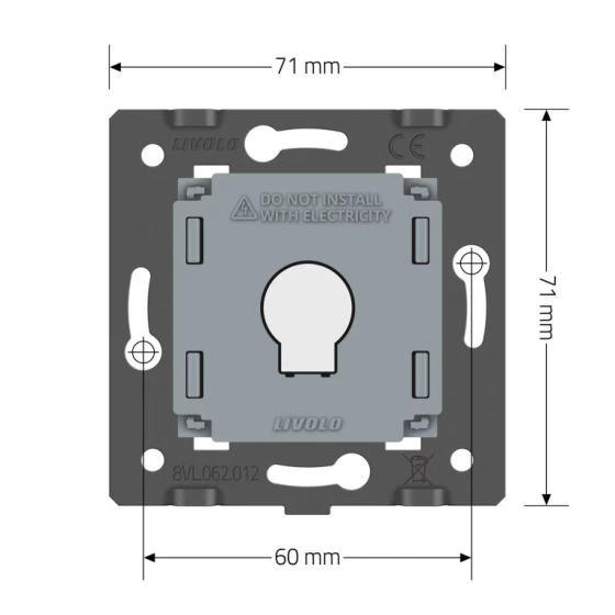 LIVOLO Розумне реле-вимикач LIVOLO, 5А 230В, без нейтралі (VL-FC1Z2-2G) Коломия