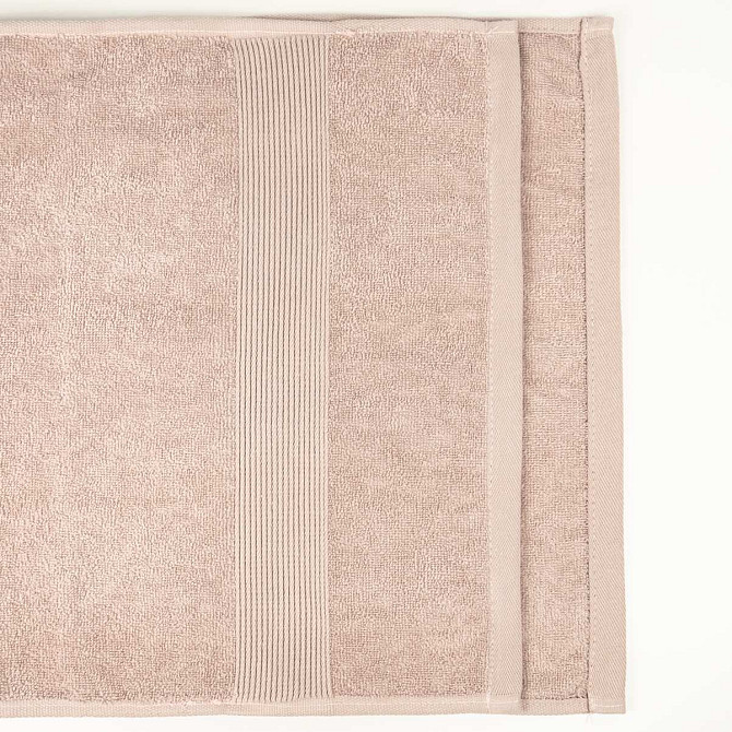Комплект махровых полотенец с бордюром 2шт GM Textile 50х90см, 70х140см 400г/м2 (Капучино) Сумы - изображение 2