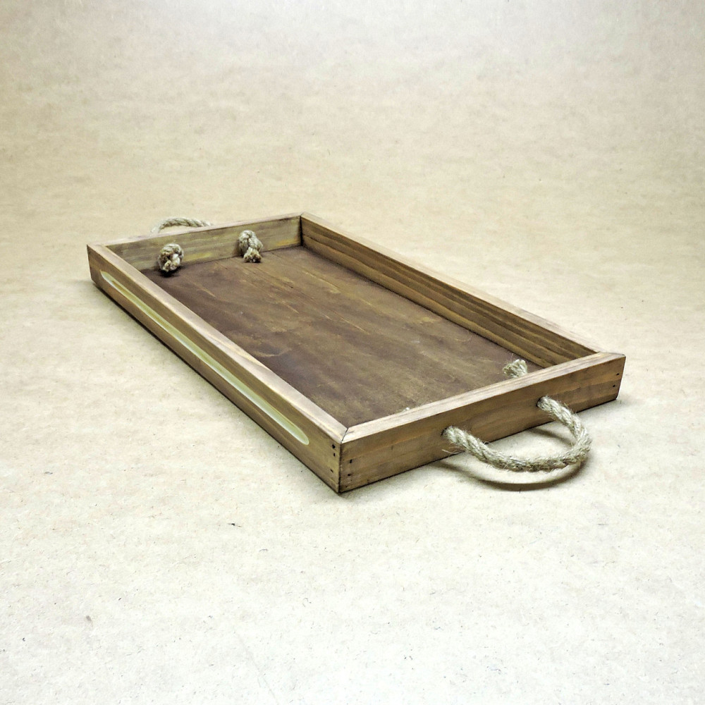 Піднос дерев'яний "Шарлеруа 50х27" махагон Миколаїв - фото 2