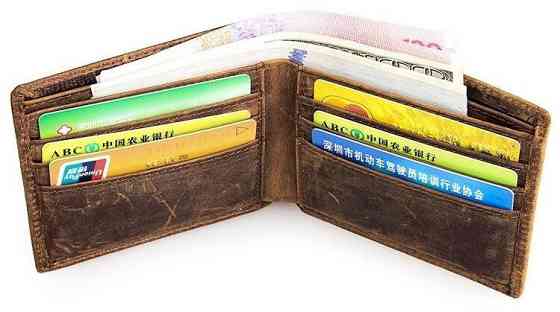 Кошелек мужской Vintage 14380 фактура кожи под крокодила Коричневый Киев