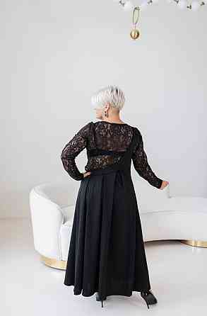 Жіночий стильний комплект: лонгслів і сукня батал трикотаж+гіпюр Одеса