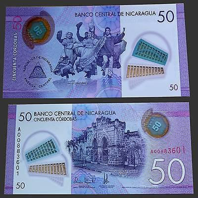 Нікарагуа / Никарагуа 50 кордоба 2021р UNC P-211b полімер Полтава - изображение 1