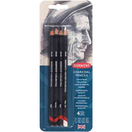 Угольные карандаши Charcoal 4шт Derwent Киев