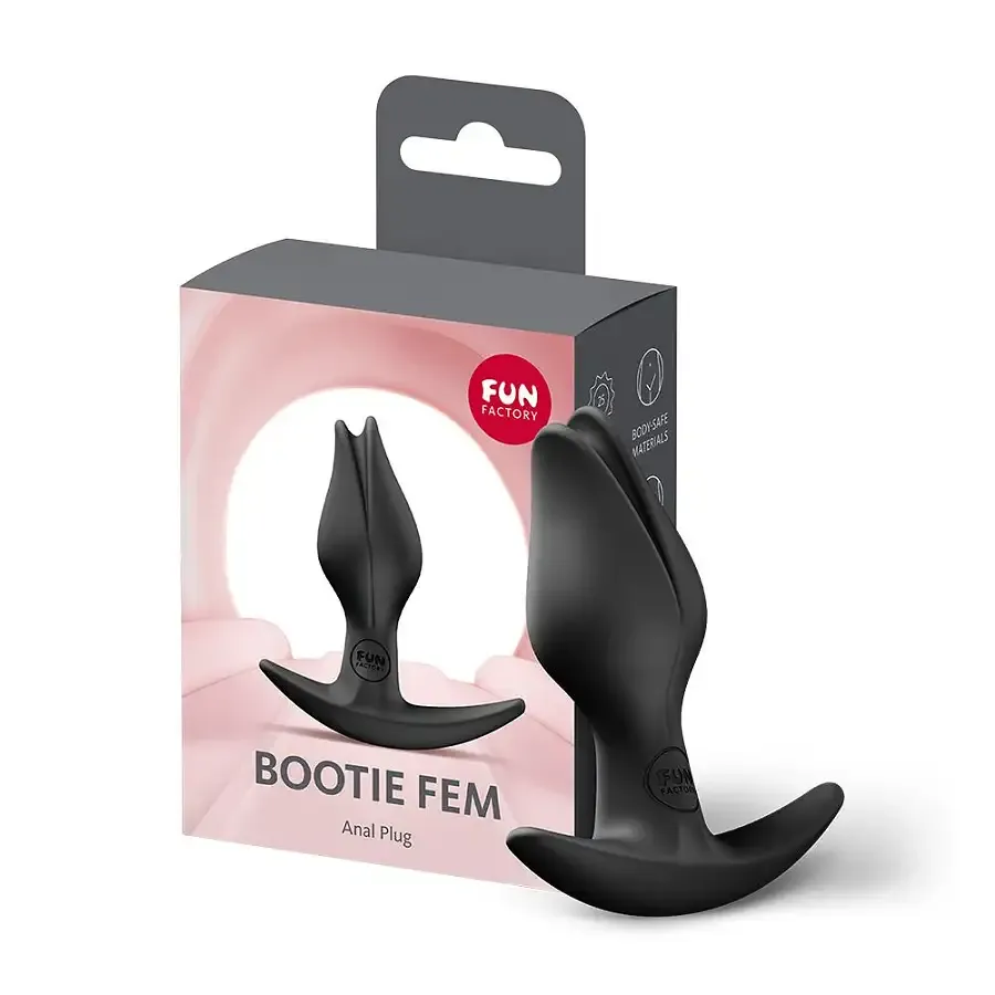 Анальная пробка Fun Factory BOOTIE FEM Black, в виде бутона, диаметр 2,9 см, тонкий ограничитель Львов - изображение 6