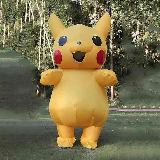 Надувной костюм Пикачу RESTEQ — взрослый костюм для косплея и вечеринок, рост 150–190 см, высота 2 м Киев