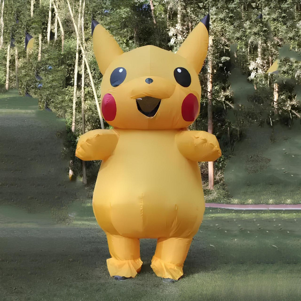 Надувной костюм Пикачу RESTEQ — взрослый костюм для косплея и вечеринок, рост 150–190 см, высота 2 м Киев - изображение 1