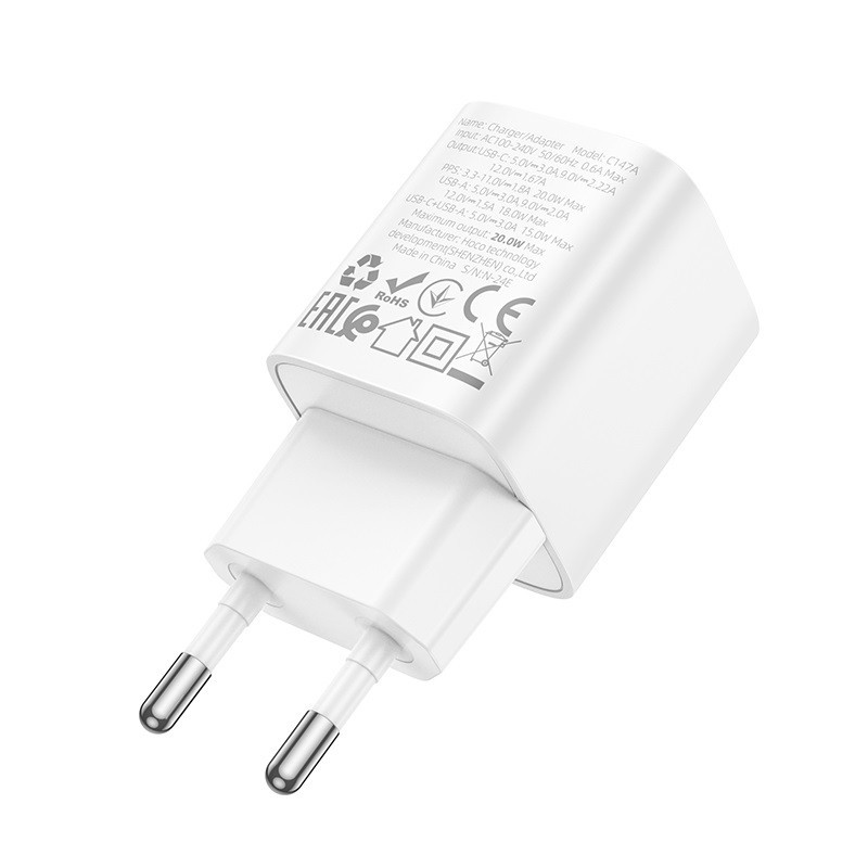 Зарядное устройство HOCO C147A Charm 20W White Киев - изображение 3