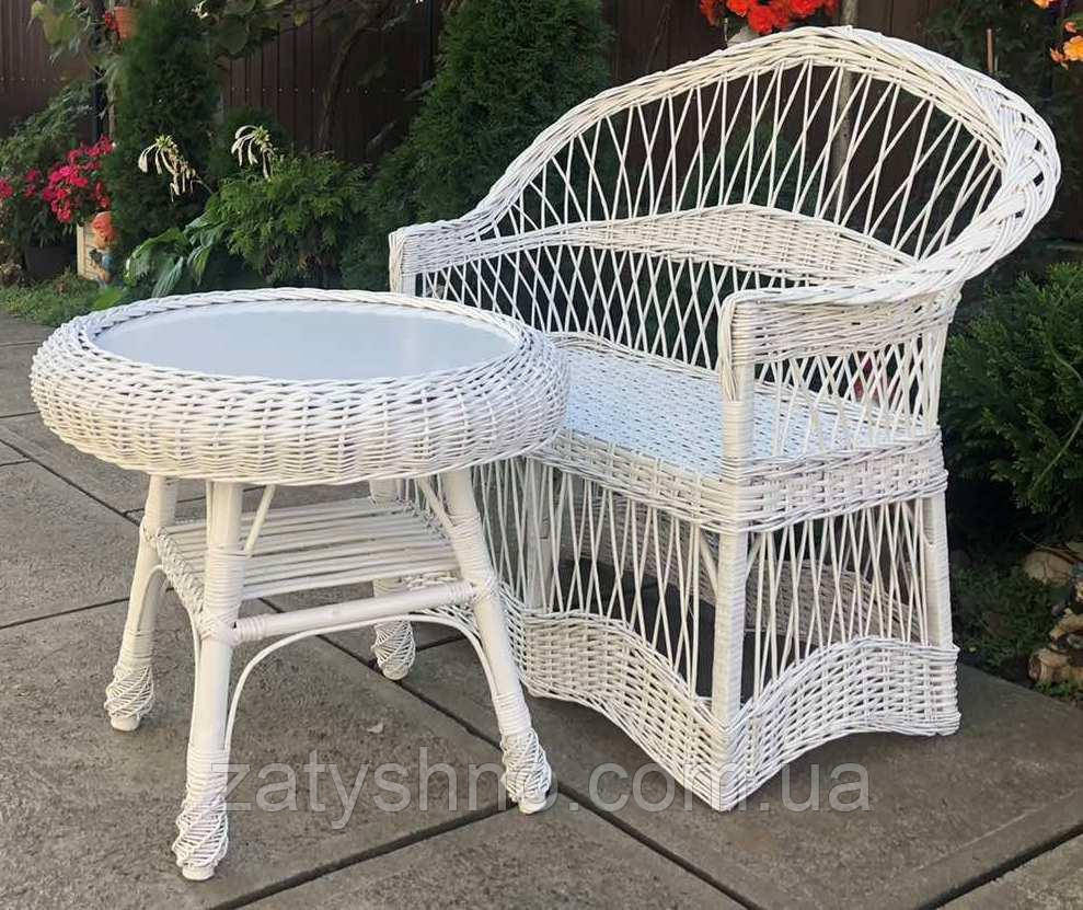 Диван и стол плетеный |Мебель из лозы  диваном |мебель плетеная белая со столом журнальным Киев - изображение 5