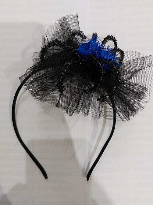 Обруч на Хэллоуин на голову Паук one size черно-синий Киев - изображение 3