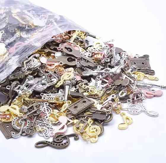 Набір металевих підвісок “Музика” – 50 штук (1–2 см) шарміків для прикрас Київ