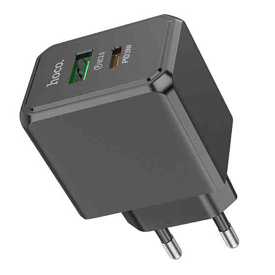 Мережевий зарядний пристрій HOCO CS14A Ocean PD20W+QC3.0 charger Black (6942007603898 ) Киев