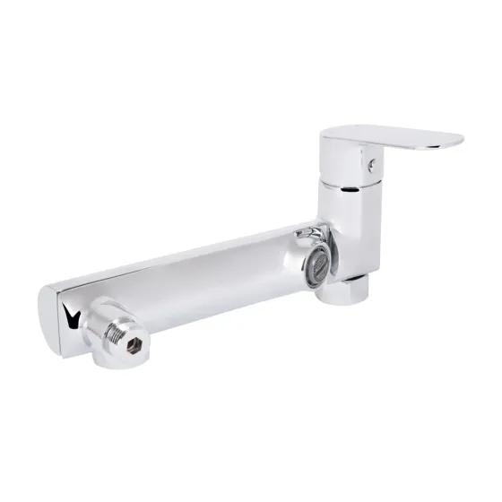 Смеситель для ванны Qtap Evia с поворотным изливом и душевым гарнитуром QTEVI260CRM47578 Chrome Киев