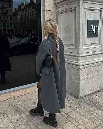 Женское кашемировое оверсайз пальто из меланжевого кашемира Одесса