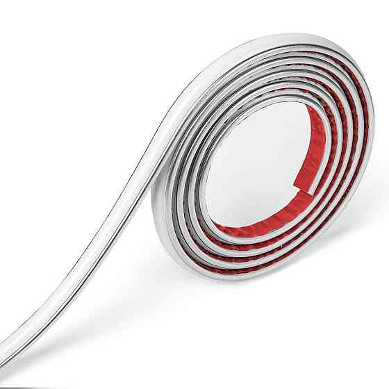 Белый молдинг с серебристым декором Киев