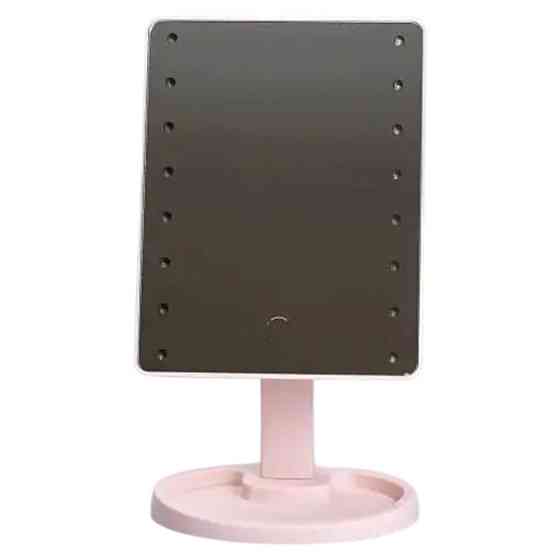 Дзеркало косметичне 21х16 см 16 LED Чорне HP-10-3AP Коломия