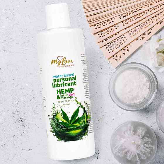 2в1 лубрикант та масажний гель - MyLove Aroma Series Intim&Massage Hemp, 300 мл Sex Aura Київ