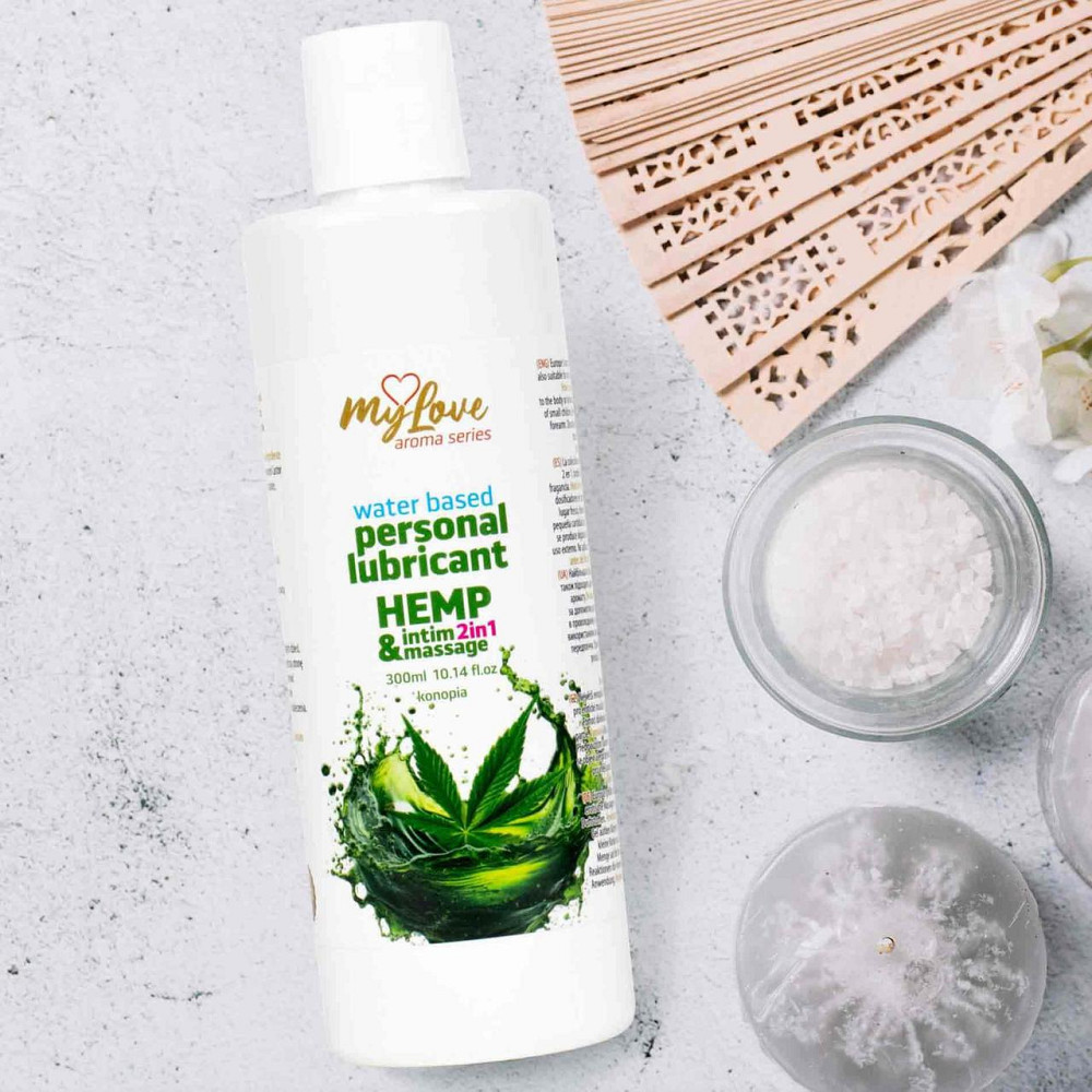 2в1 лубрикант та масажний гель - MyLove Aroma Series Intim&Massage Hemp, 300 мл Sex Aura Київ - фото 3