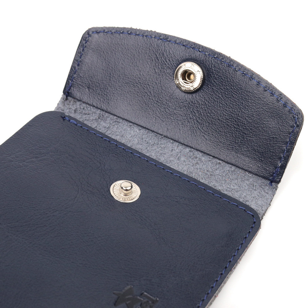 Класичне чоловіче портмоне із натуральної шкіри Shvigel 16621 Коричневий Синій Київ - фото 7