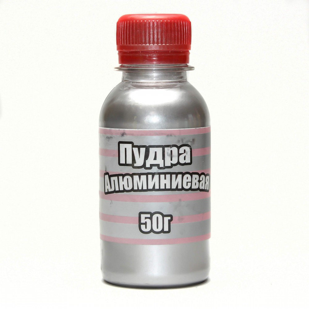 Пудра алюминиевая в бутылке, серебрянка 50г Полтава - изображение 1