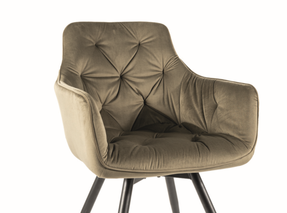 Стілець MANGO VELVET чорний каркас/оливковий BL.77 Київ