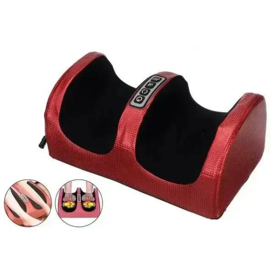 Масажер для ніг, стоп і кісточок Renkai Foot Massager: роликовий масажер із підігрівом, 3 швидкостями та екошкірою Одеса