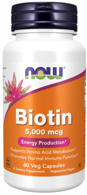 Биотин Now Foods BIOTIN 5000mcg 60 раст капс Киев - изображение 4