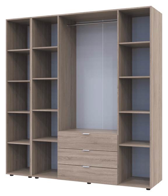 Комплект шаф для одягу Doros Гелар (2 шт.) 193,2х49,5х203,4 см Дуб сонома (DRS-011154) Львів - фото 2