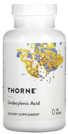 Ундециленова кислота Thorne Undecylenic Acid 250 caps (До 06.26) Київ