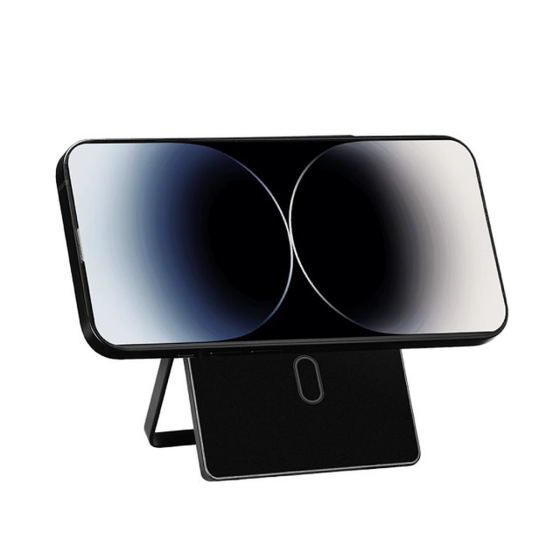 Картхолдер WIWU Warriors Carbon Magsafe Metal Stand Card Holder MW-007 Black Одеса