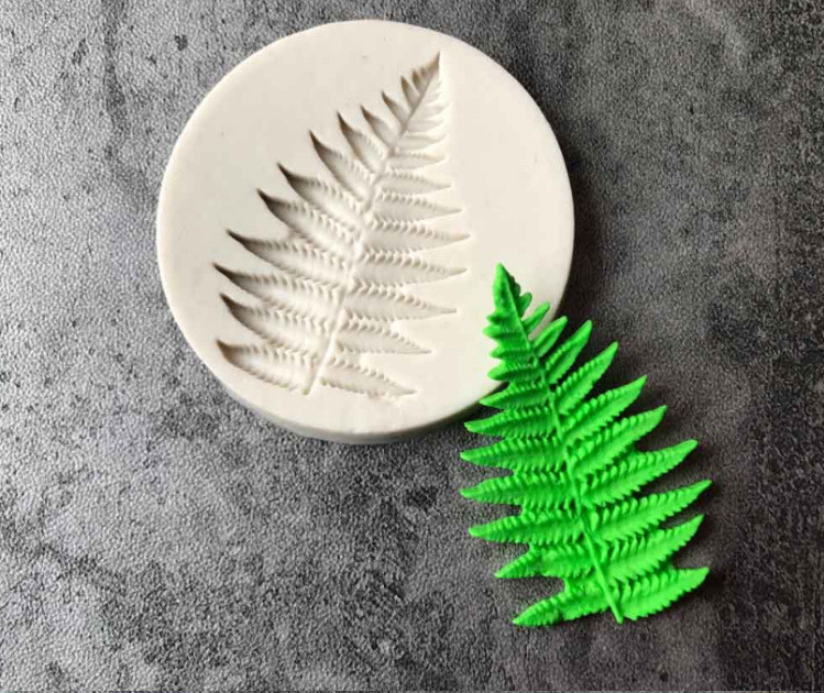 Молд силіконовий Папороть 55 мм сірий Київ - фото 3