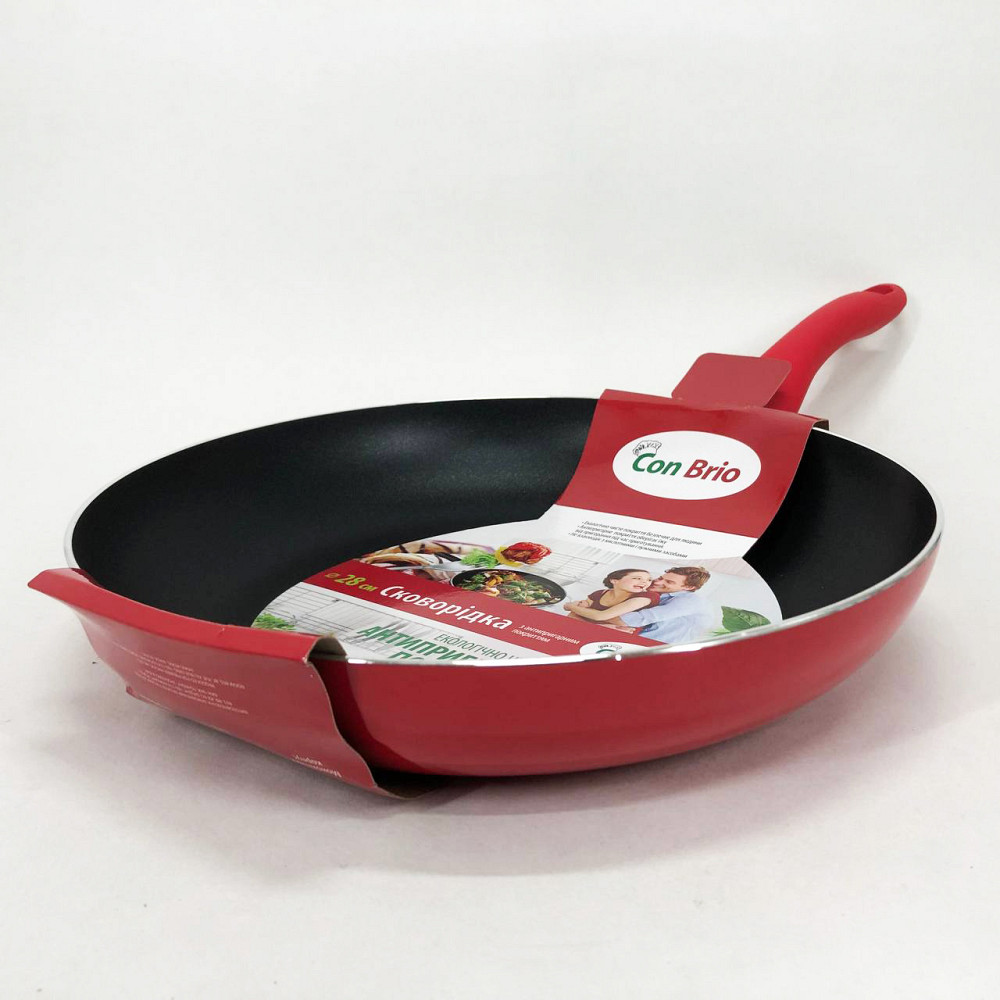 Удобная в использовании сковорода Con Brio СВ-2814 28 см, Сковорода для повара на долго WP-67 Львов - изображение 4