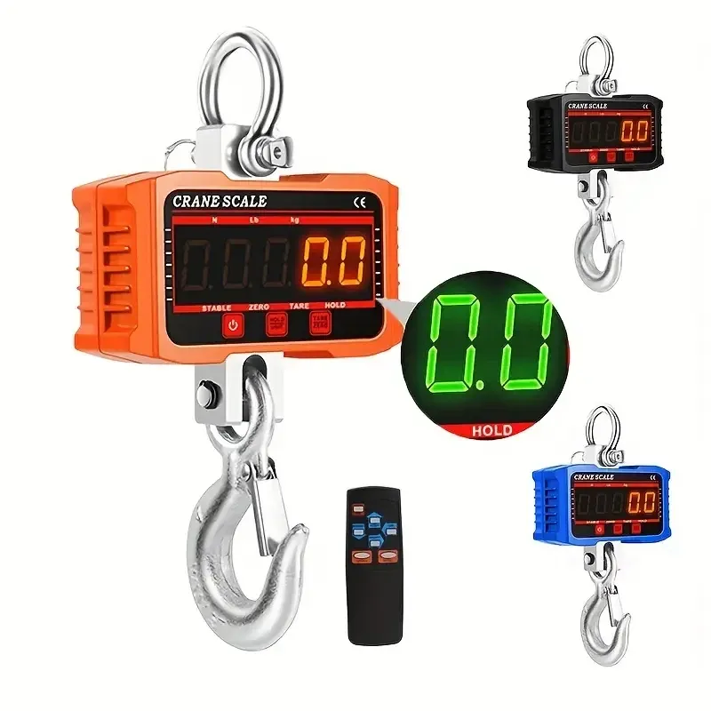 Электронные крановые весы OCS-S1 до 1000 кг с LED дисплеем и пультом ДУ, металлический корпус, тарирование Киев - изображение 7