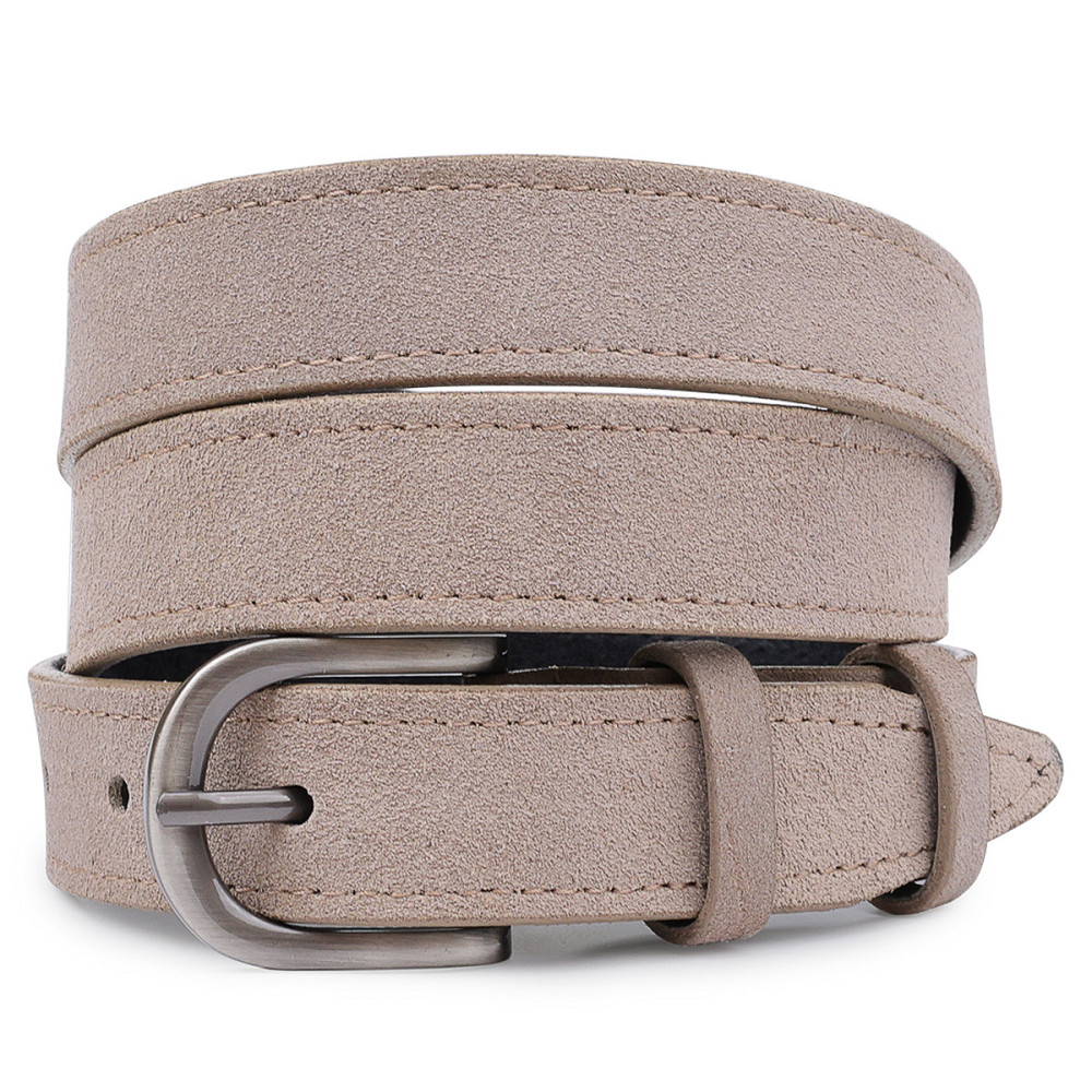 Модный женский замшевый ремень Vintage 20789 Серый Киев - изображение 1