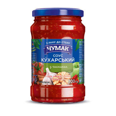 Соус Чумак Кухарський з часником 300 г с/б (4823096008950) Вінниця - фото 1