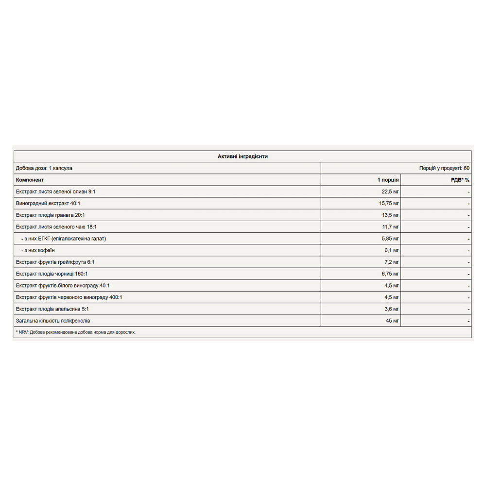 Антиоксидантний комплекс Pure Gold Super Green 60 капс Київ - фото 2