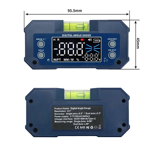 Цифровий багатофункціональний кутомір-рівень (4*90°, 2 магніти) PROTESTER 5346 Чернігів - фото 2