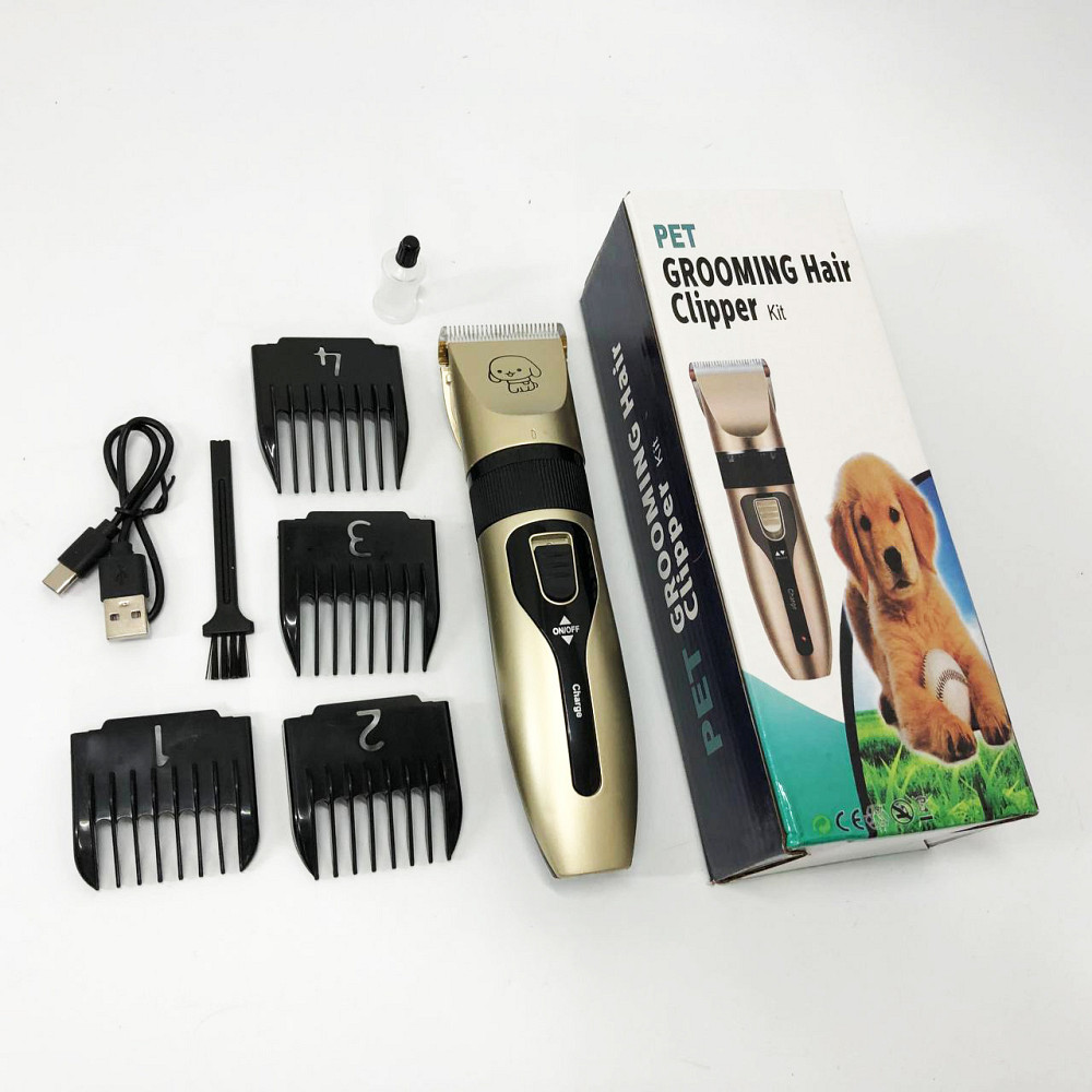 Машинка триммер для стрижки тварин собак / котів на акумуляторі з набором насадок Puppy SP-19 Львів - фото 8