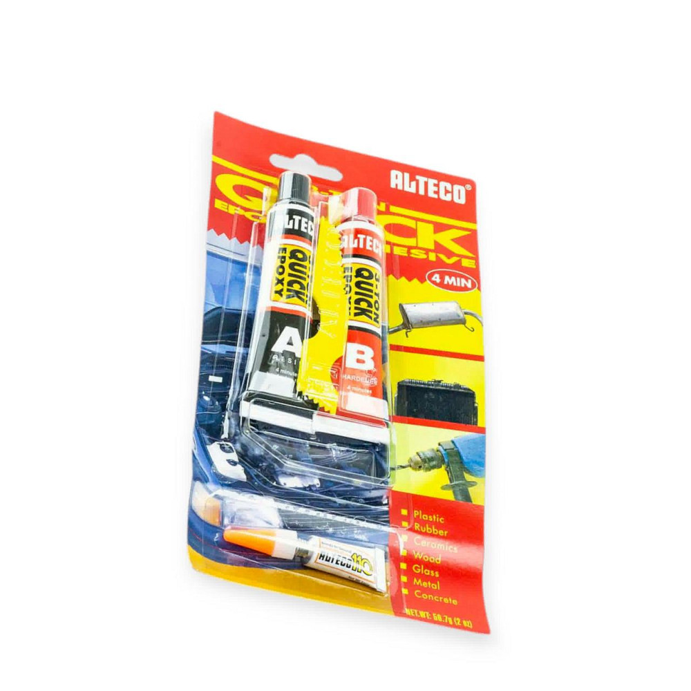 Клей двокомпонентний епоксидний Alteco 3 Ton Quick 4хв (56.7 гр) Мукачево - фото 1