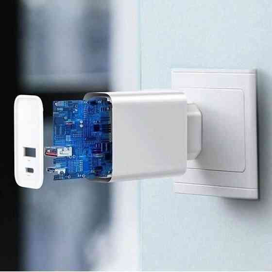 Мережевий зарядний пристрій 18W PD 889 USB + type C Харків