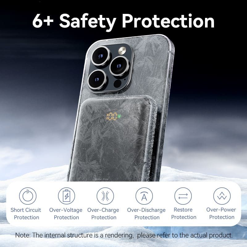 УМБ Vention Magnetic Wireless 10000mAh 20W PD USB-C In/Out, QI-15W Black Вінниця - фото 9