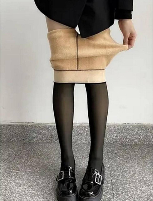 Женские модные колготки на меху с утяжкой xl-3xl Одесса - изображение 5