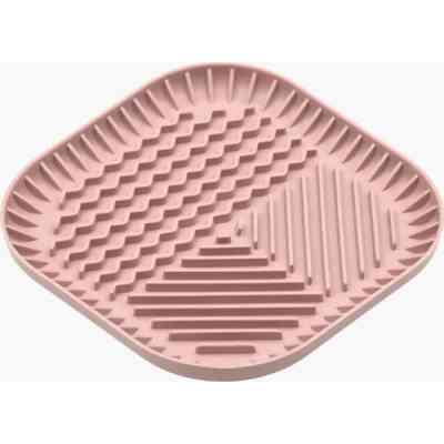 Універсальний посуд для тварин Fiboo Fiboowl килимок для злизування ласощів та їжі, M рожевий (FIB0220) Вінниця