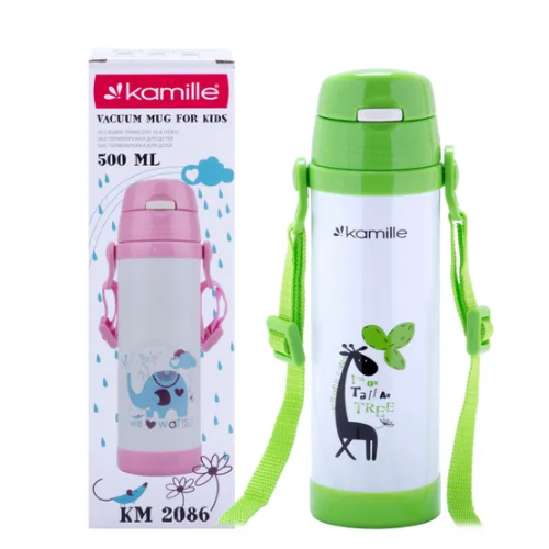 Термос дитячий 500мл з ручками (мікс) KAMILLE 2086 Житомир - изображение 6