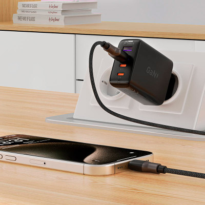 Дата кабель USB 2.0 AM to Type-C 1.2m 3.0A silicone braid C10-04 Acefast (6974316283126) Винница - изображение 6