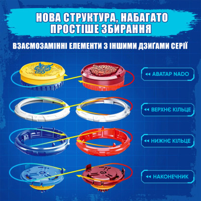 Дзига Infinity Nado VI серія Starter Pack Fury Wave Dragon Лютий Дракон (EU654111) Вінниця - фото 7