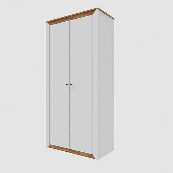 Шафа дводверна Еверест Нордік-990 Білий + Дуб крафт золотий (DTM-5535) Львів