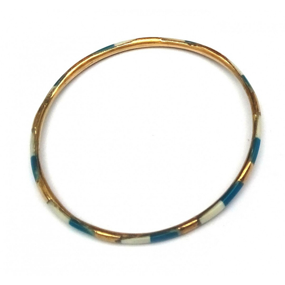 Браслет на руку мідний біло-блакитний Київ - фото 1