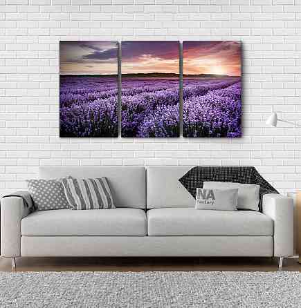 Модульная картина Поле Лаванда Аrt-185_3А Киев