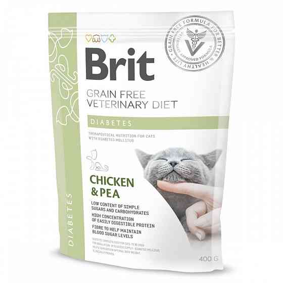 Сухий корм Brit GF VetDiet Cat Diabetes для котів, при цукровому діабеті, з куркою та горохом, 400 г Вінниця